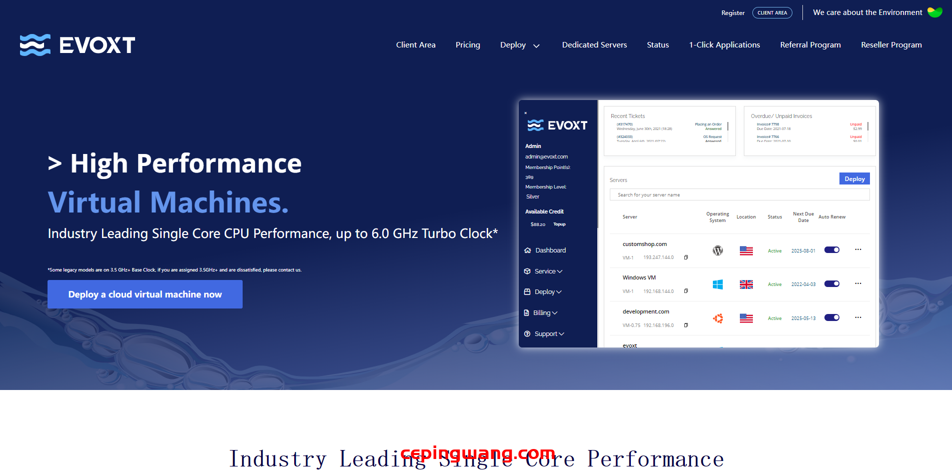 Evoxt:日本优化带宽VPS,$2.99/月,1核,512M内存,5G SSD/1Gbps/250G流量